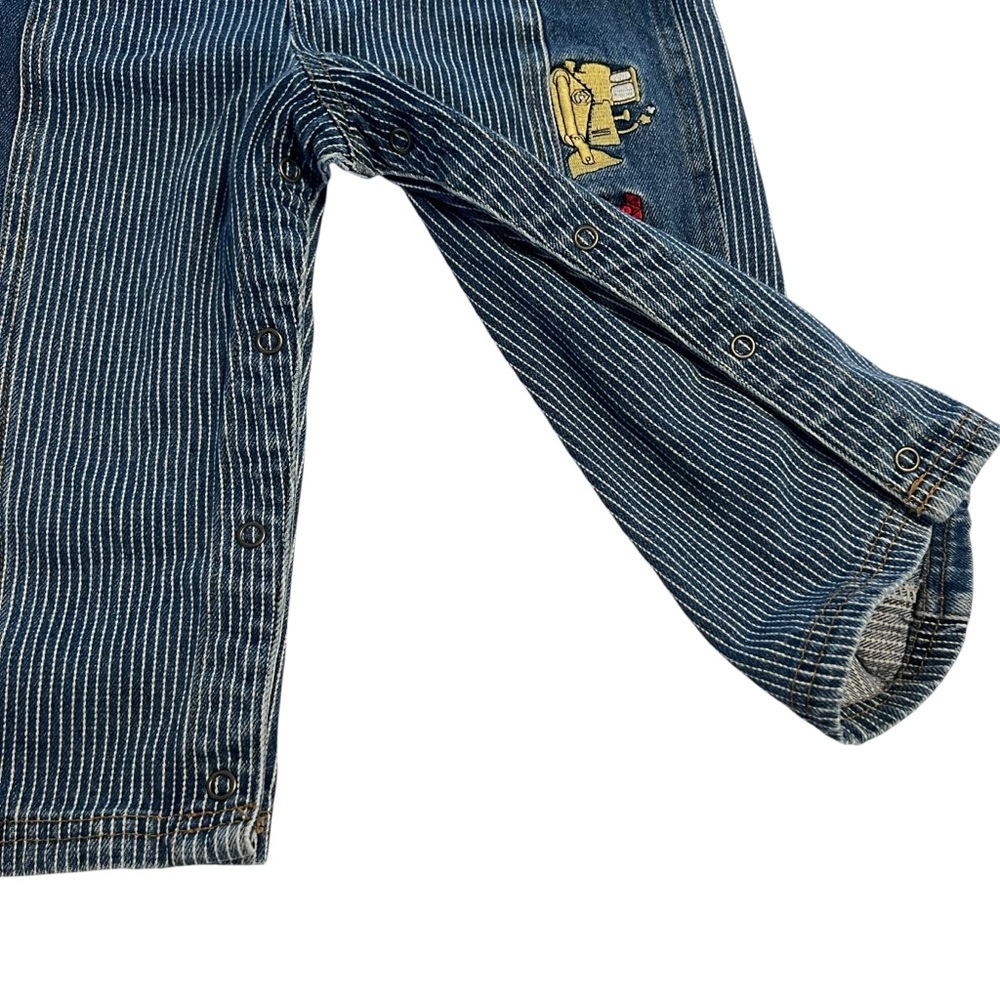 Vintage Small Steps Railroad Stripe Overalls – 24M | T is for Trucks - Picture 3 of 8